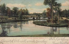 Cartão Postal Antigo Vista c1907 No Cemitério Brookside Watertown, New York 17596