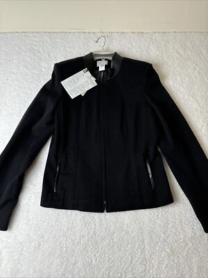 Vintage Phillip Adec 2 Black  Full Zip Jacket Wool Blend  Size 10/44 NWT - Image 1 of 4