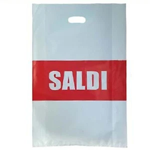 Buste 25+10x45 cm SALDI 1 kg Shopper Sacchetti Fustella Fagiolo Manico Soffietto - Imagen 1 de 1