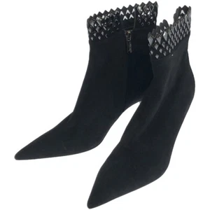 RENE CAOVILLA Bijou Cut Heel Boots Black 37 Used MESC-0 - Picture 1 of 6