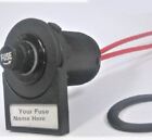 Waterproof Labeled Fuse Holder 12V Plug Socket Dashboard Panel Mount 15 Amp
