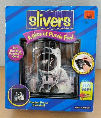 1999 Hasbro OddzOn Slivers Pieces 2-in-1 Space Theme Puzzle Slice Puzzles &Frame - Image 1 of 2