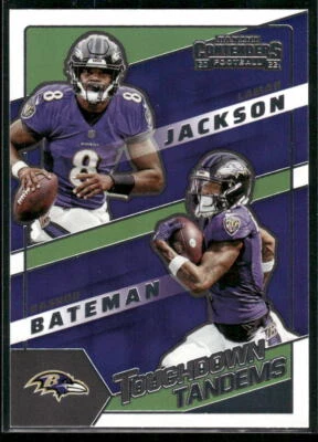 #TDT-LJA Lamar Jackson / Rashod Bateman 2022 Panini Contenders Touchdown Tandems - Image 1 of 2