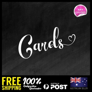 Cards Decals Stickers for Wedding Wishing Well Sign 225x99mm length - Picture 1 of 2