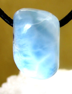 LARIMAR  Freeform  Trommelstein   gebohrt  EDELSTEIN  ANHÄNGER  A-Qualität Nr.41 - Bild 1 von 2