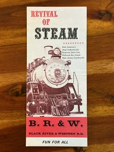 Revival of Steam Black River Western Railroad Travel Brochure Ringoes New Jersey - Picture 1 of 5