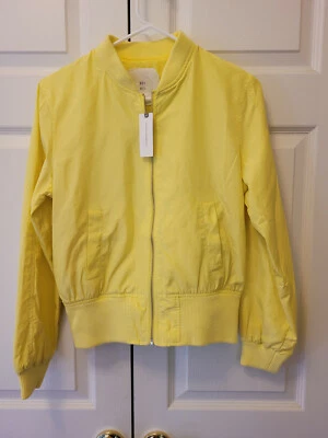 New Women Anthropologie Juneworthy Hei Hei Yellow Bomper Jacket Size XS - Image 1 of 4