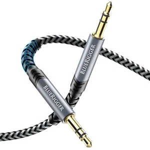 3.5mm Stereo Audio Cable 10FT 24K Gold Plated Jack Auxiliary Cable Male to Ma... - Picture 1 of 8