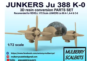 1/72 MULBERRY SCALE KITS JUNKERS JU 388 K-0 CONVERSION SET FOR JU88 - Foto 1 di 24