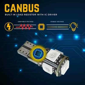 FIT VAUXHALL XENON WHITE 5 SMD 501 T10 W5W CANBUS ERROR FREE LED SIDELIGHTS - Picture 1 of 13