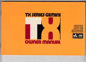1975 HOLDEN TX GEMINI Full Range Owners Manual SEDAN & COUPE - Picture 1 of 7