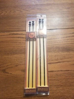 Boye Knitting Needles. US Size 6. 14". Exotic Rosewood. 2 Sets. Simplicity. D5 - Image 1 of 4