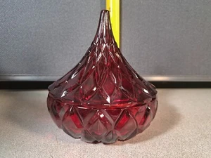 Hershey Kiss Crystal Covered Candy Dish Godinger Red #3318L270 - Picture 1 of 8