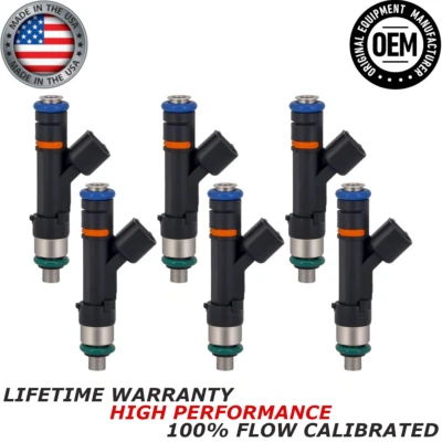 Inyectores de combustible Bosch X6 nuevos OEM para Jeep Wrangler 2007, 2008, 2009, 2010 3,8 L Foto 1 de 4