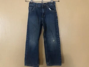 Carter's Boy's Size 5 Jean Low Rise Adjustable Waist Blue Dark Wash Straight Leg - Picture 1 of 12