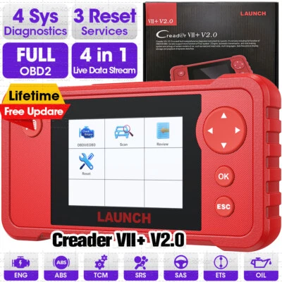 2025 Launch Diagnostic Tool CREADER VII+ V2.0 OBD2 Scanner 4 System + 3 Functions - Image 1 of 4