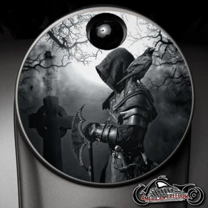 1993-2007 TOURING ONLY- GRAVE REAPER HARLEY DAVIDSON FUEL CONSOLE DOOR - Picture 1 of 1