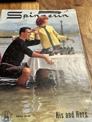 Spinnerin His And Hers Sweater Pattern Book 1966 - Image 1 of 4