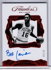🔥 2016-17 PANINI FLAWLESS BASKETBALL RUBY GREATS BOB LANIER AUTO 05/15 🔥