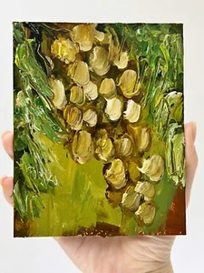 Vineyard oil painting Tuscany countryside Italian Green Grape winemaking Artwork - Picture 1 of 6