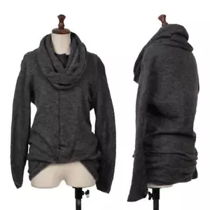 Y's Mohair Blend Stole Collar Knit Jacket Size 3(K-150031) - Picture 1 of 12