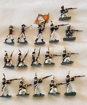 SAE 30mm Guerra Napoleónica Francés Voltigeur Infantería PLOMO Soldados BANDERA S África Foto 1 de 4