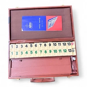 Vintage 1970s Rummy-O Rummikub Game in Faux Leather Carrying Case - Picture 1 of 5
