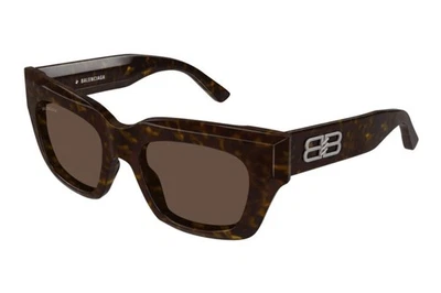 Balenciaga Square Brown Sunglasses - BB0234S 002 - NEW & Authentic With Case - Image 1 of 2