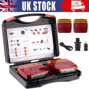 🔥 Wireless Rear Trailer Lights Magnetic 12/24V Towing Board LED Tail Lamps Kit - Picture 1 of 14