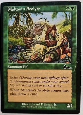 MTG Magic The Gathering Card Multani's Acolyte Summon Elf Green Urza's Legacy  - Image 1 of 2