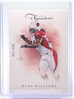RYAN WILLIAMS 2012 PANINI PRIME SIGNATURES FOOTBALL CARDINALS /499 Q0333 - Image 1 of 2