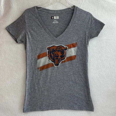 Camisa feminina Nfl Team Apparel elástica média azul gola V ursos - Imagem 1 de 4