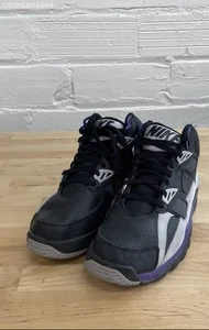 Nike Air Black Purple Men's SC Trainer High Shoes 302346-050 - Size 9 - Picture 1 of 9