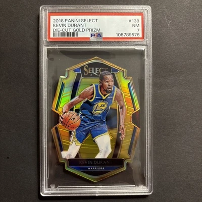 2018 Select Premier Level Die Cut Gold Prizm /10 Kevin Durant - Image 1 of 3