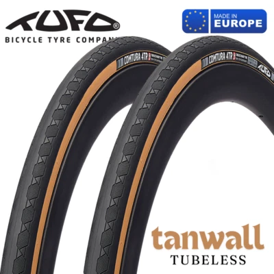 Par de neumáticos de carretera sin cámara 700 x 30 Tufo Comtura 4 TR Tanwall ciclismo HECHO EN EURO Foto 1 de 4