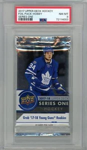 2017-18 Upper Deck Series 1 paquete de hobby lámina de hockey PSA 8 - POP 1 - Imagen 1 de 2