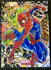 Tarjeta de boceto 2011 Rittenhouse Marvel Universe Spider-Man SketchaFEX ¡Lagunsad 1/1! - Imagen 1 de 7