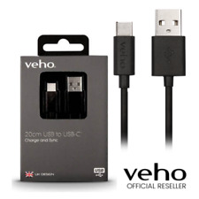 VEHO 20CM USB-C CHARGE & SYNC CABLE LEAD FOR SAMSUNG GOOGLE HUAWEI PHONES