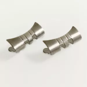 2 Piece Curved End Links for Datejust Jubilee Bracelet Watch Band 17/19/20/21mm - Picture 1 of 13