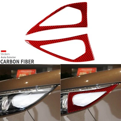 Cubierta lateral de faros delanteros de fibra de carbono roja para Kia Sportage R GL 2011-2016 Foto 1 de 4