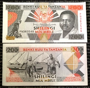 Tanzania 200 Shilingi 1993 Banknote World Paper Money UNC Currency Bill Note - Picture 1 of 1