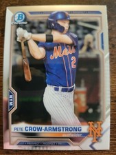 2021 Bowman Chrome Prospects #BCP-22 Pete Crow-Armstrong Rookie Card Mets RC