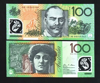 Australia 100 DOLLARS P-61 2008 Polymer OPERA PEACOCK Horse Back Australian UNC - Image 1 of 3
