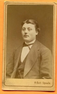 CDV Upsala, Schweden, Portrait eines jungen Mannes, von Osti, um 1880 Bodenstempel - Bild 1 von 3