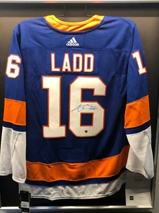 ANDREW LADD New York Islanders Adidas Pro Jersey Autographed Frameworth C.O.A. - Picture 1 of 2