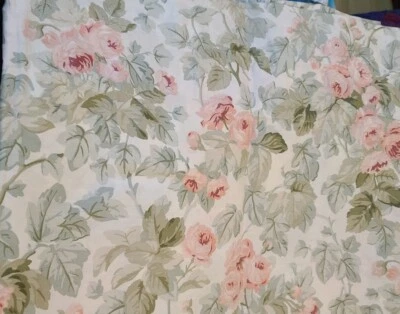 Juego de 2 cenefas de ventana Laura Ashley Blousson Cottage Rose 86" X 15" Country Foto 1 de 3