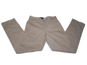 Gap Girls Pants Khaki Tan Staight Chino Low Riser Adjustable Waist Size 12R NWT - Picture 1 of 2