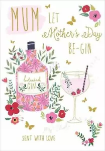 Tarjeta de ginebra de lujo Let Mothers Day - hermosa tarjeta de felicitación floral para mamá - Imagen 1 de 1