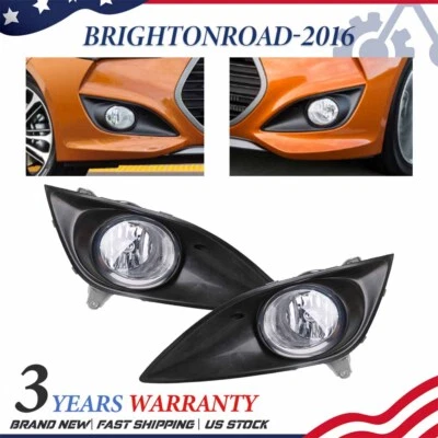 LH+RH Fog Lamp Light Set for Hyundai Veloster Turbo 2013-2016 865232V500 US Foto 1 de 4