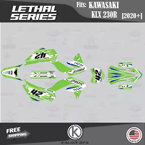Graphics Kit for KAWASAKI KLX230R 2020 2021 2022 2023 Lethal - GREEN - Picture 1 of 6